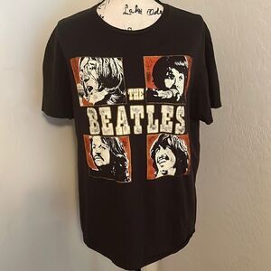 The Beatles Black Graphic Shirt